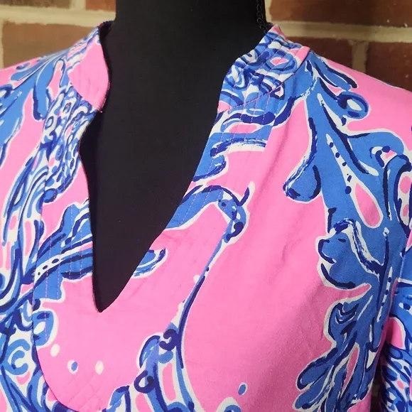 Lilly Pulitzer Pink and Blue Tunic, Size Small - Picture 3 of 10